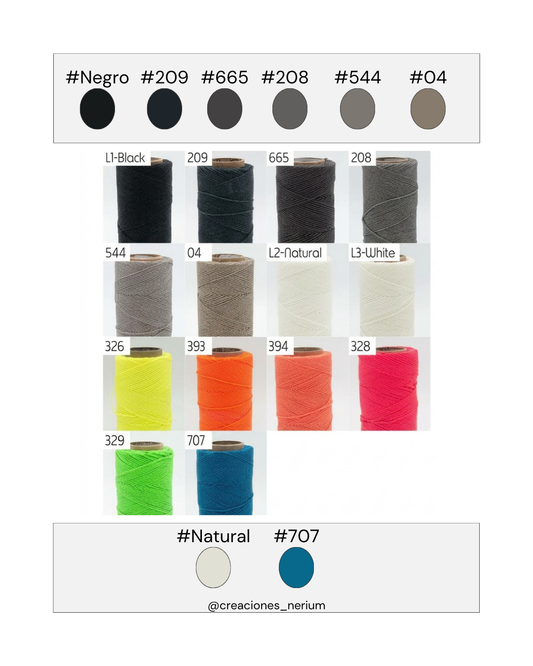 Hilo Poliéster Encerado 0,5 mm - Linhasita