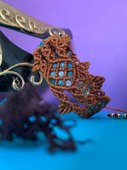 Pulsera Macramé con Turquesa