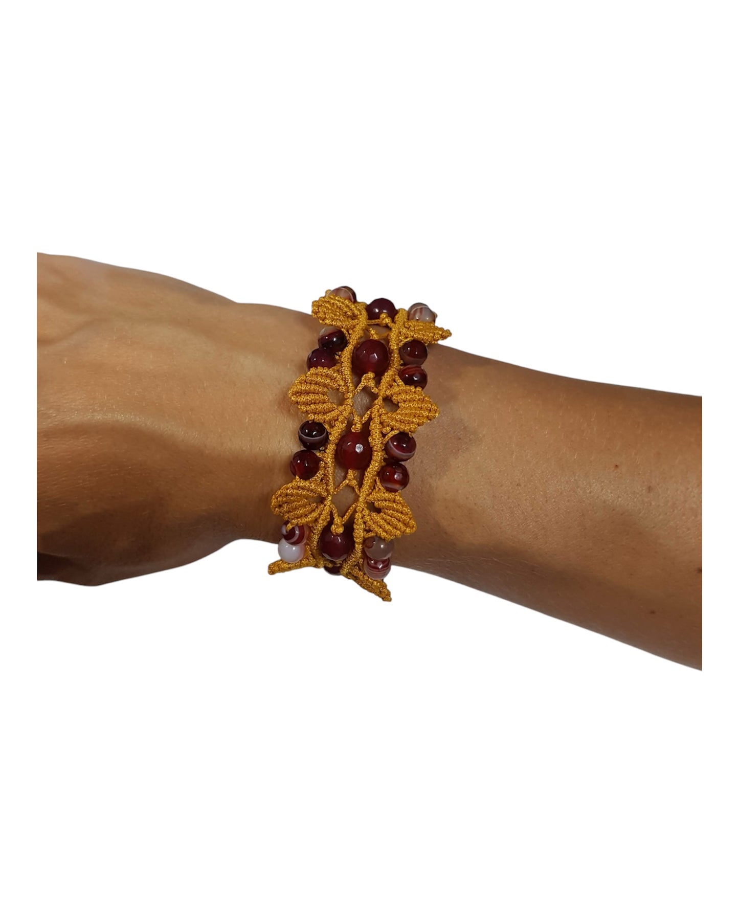 Pulsera Hojas Tejidas